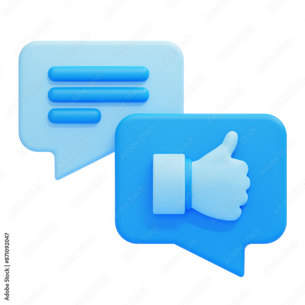 PNG 3D Feedback icon isolated on a white background PNG 3D Feedback icon isolated on a white background