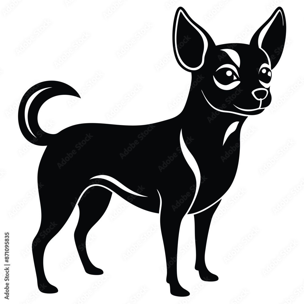 vector, isolated black silhouette of a dog vector, isolated black silhouette of a dog