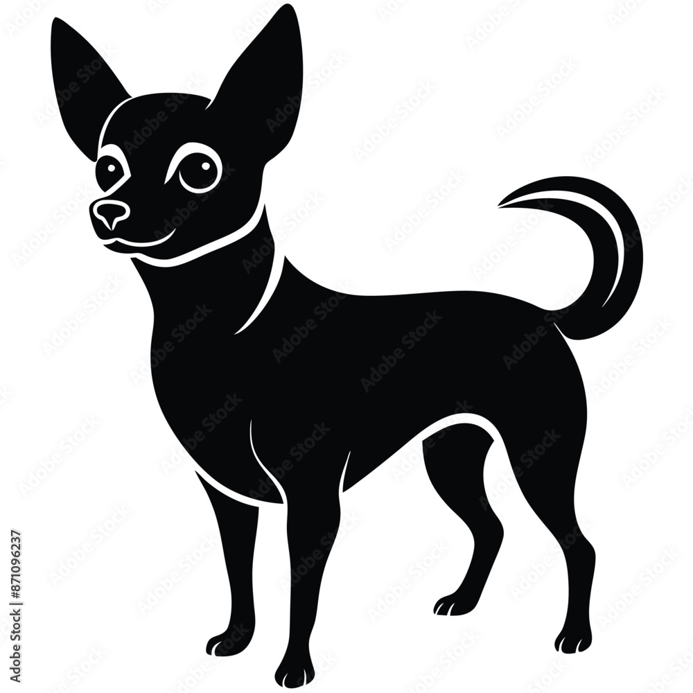 vector, isolated black silhouette of a dog vector, isolated black silhouette of a dog
