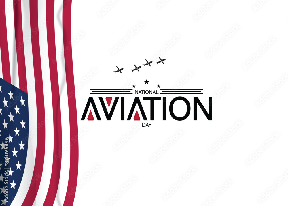 Obraz premium Away Inspiring Design for National Aviation Day