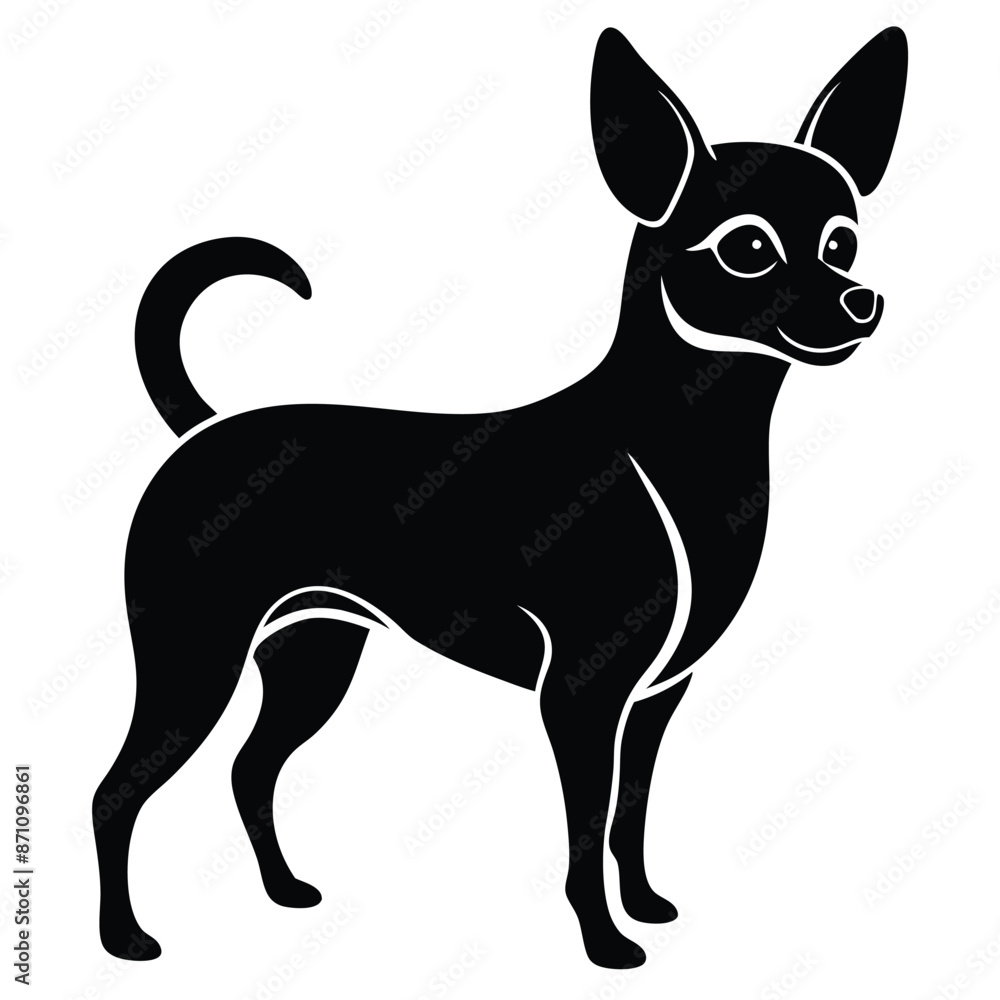 vector, isolated black silhouette of a dog vector, isolated black silhouette of a dog