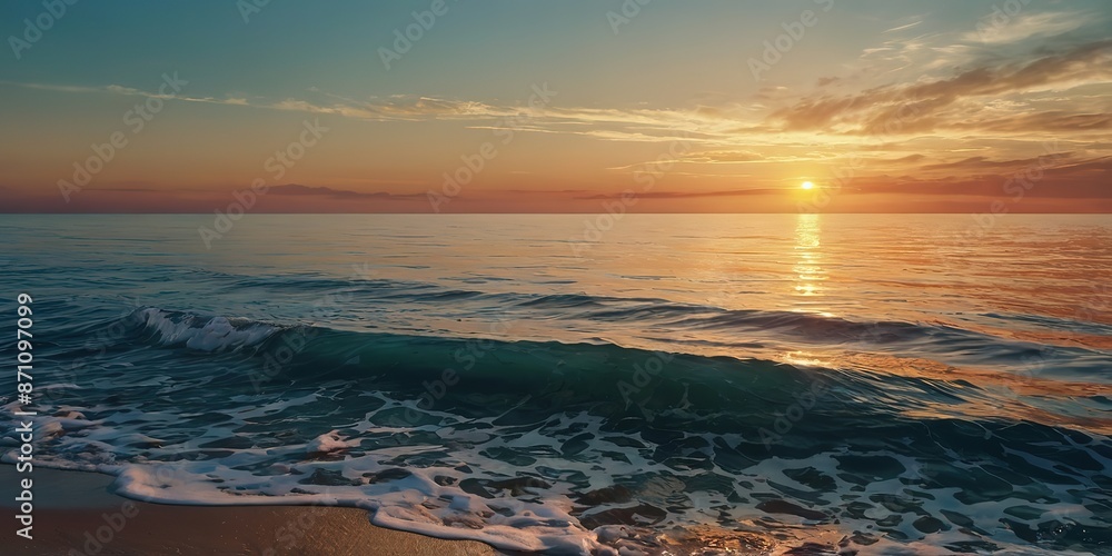 Obraz premium Sunset over the beach