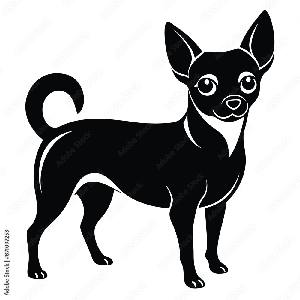 vector, isolated black silhouette of a dog vector, isolated black silhouette of a dog