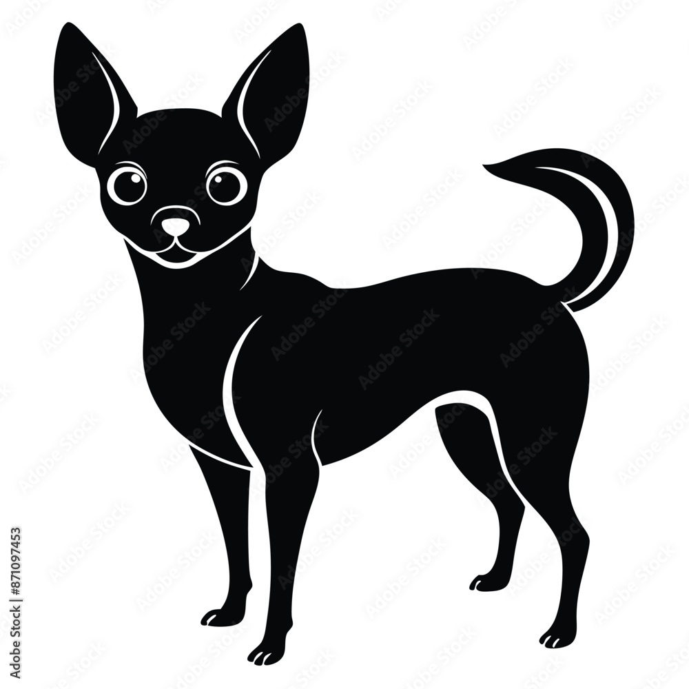 vector, isolated black silhouette of a dog vector, isolated black silhouette of a dog