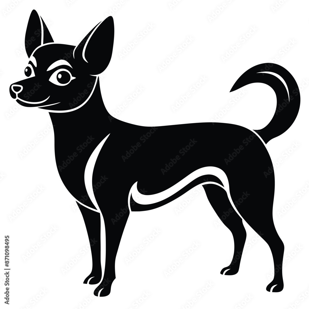 vector, isolated black silhouette of a dog vector, isolated black silhouette of a dog