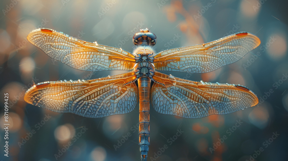 Close-Up of Dragonfly’s Transparent Wings Close-Up of Dragonfly’s Transparent Wings