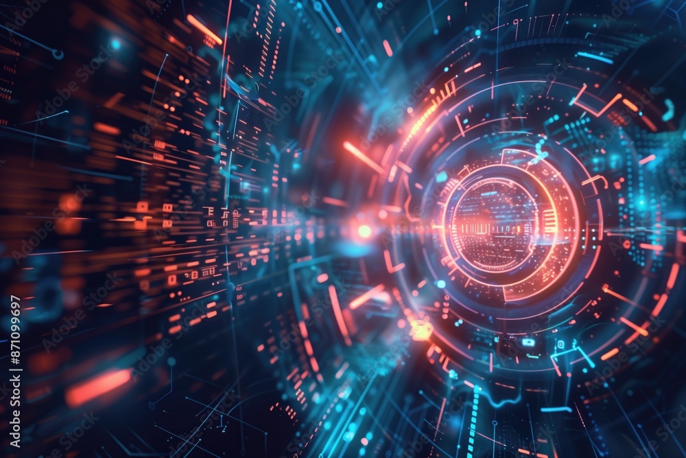 Abstract Futuristic Technology Background