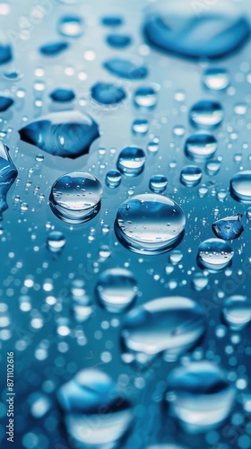 Wallpaper Mural "Crystal Clear: Water droplets on glass glisten under sunlight" Torontodigital.ca