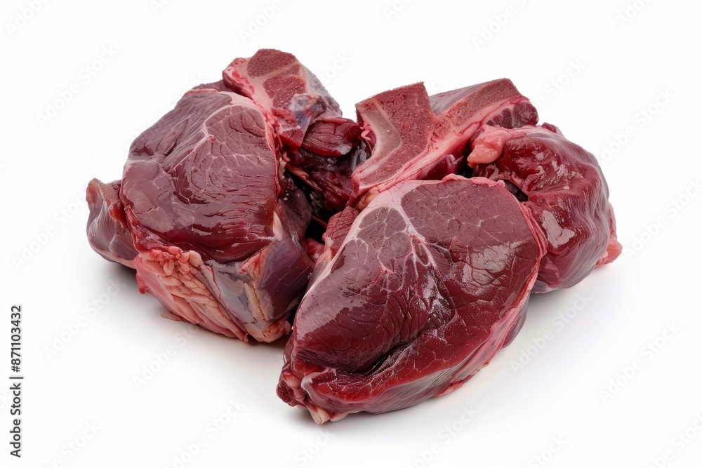 Beef heart isolated on white background Beef heart isolated on white background