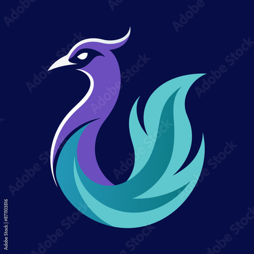 peacock logo icon Vector Illustration 