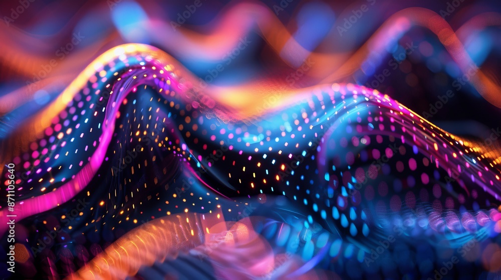 Abstract Neon Lights and Dots Abstract Neon Lights and Dots