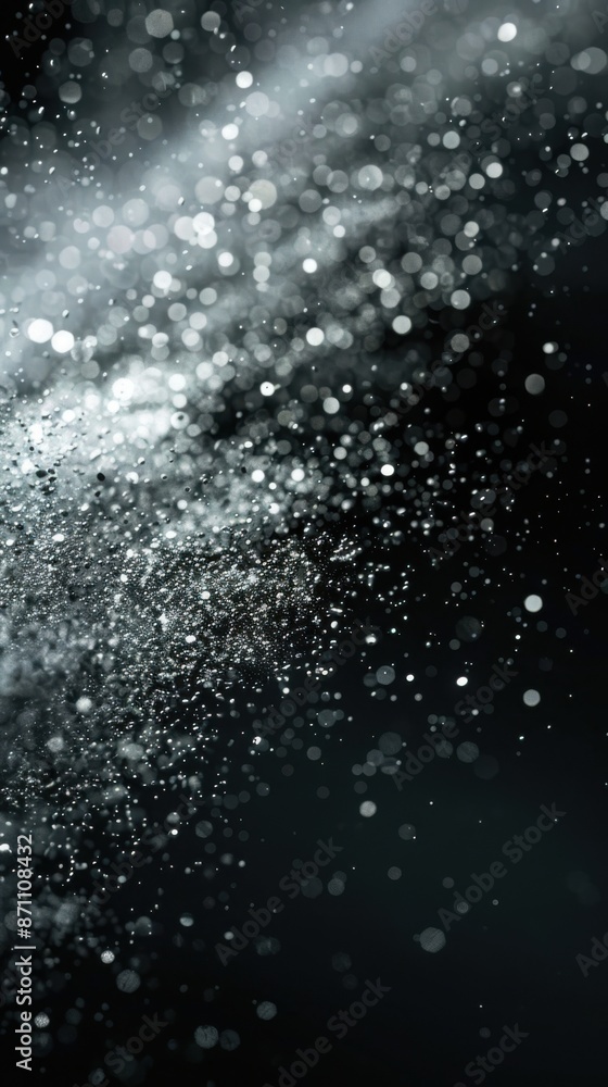 Shimmering Burst of Silver Particles in the Dark Sky Shimmering Burst of Silver Particles in the Dark Sky