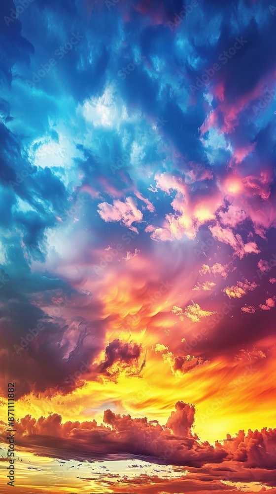 Fototapeta premium Whimsical dance of the clouds in time-lapse creation