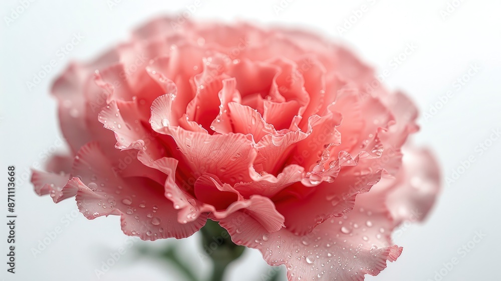 Pink lisianthus flower isolated on a white png background, in high resolution, Pink lisianthus flower isolated on a white png background, in high resolution,