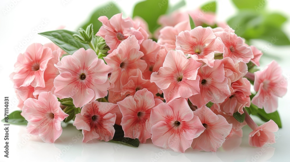 Pink phlox flower isolated on a white png background, in high resolution, Pink phlox flower isolated on a white png background, in high resolution,