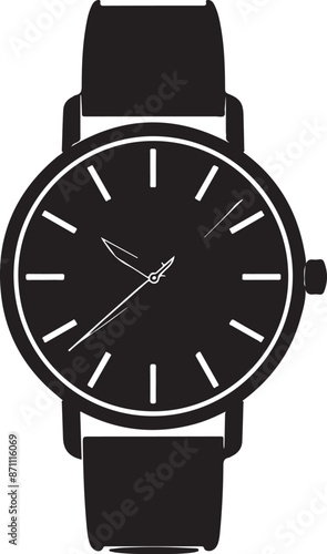 black and white clock illustration 