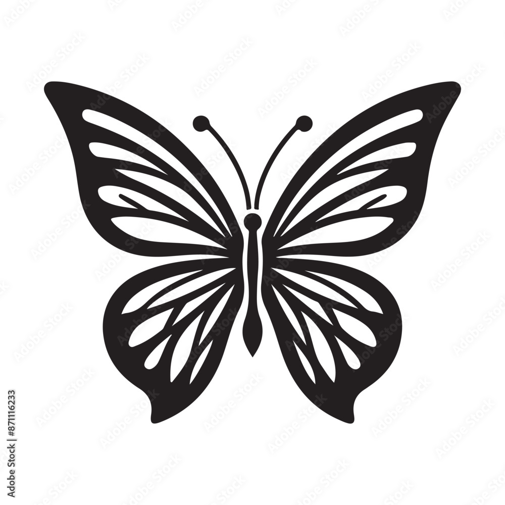 Butterfly vector silhouette Butterfly vector silhouette