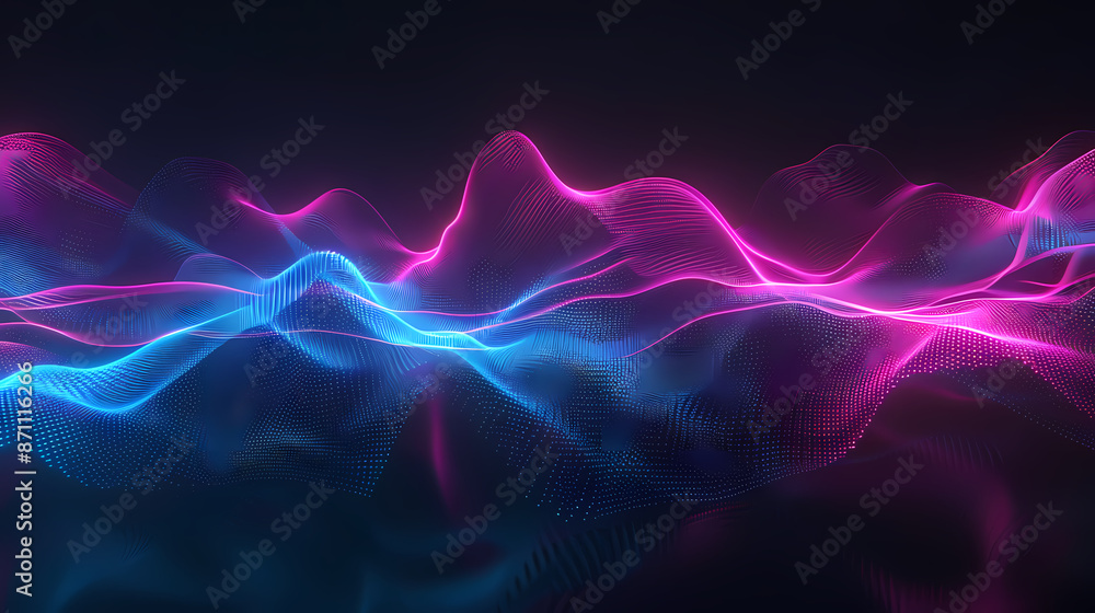 Abstract neon glowing wavy background Abstract neon glowing wavy background