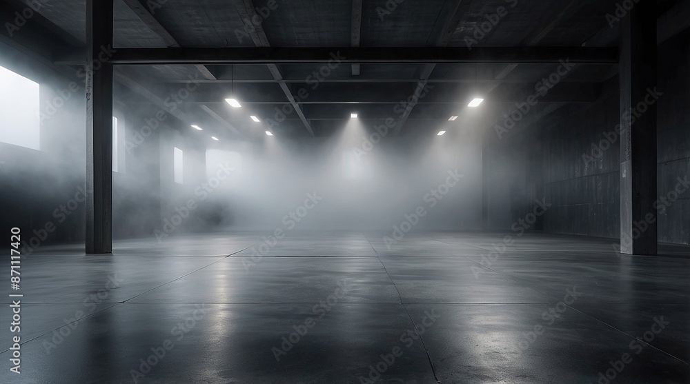 Texture dark concrete floor with mist or fog Texture dark concrete floor with mist or fog