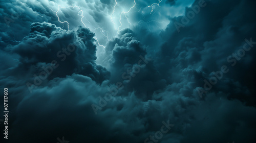 Wallpaper Mural Thunderstorm background, bad weather clouds backdrop Torontodigital.ca