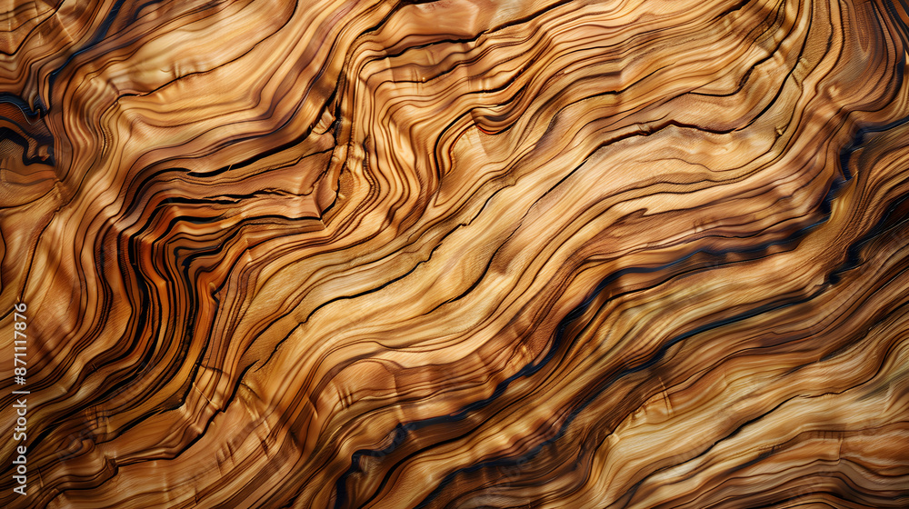 Closeup olive wood texture with oil finish Closeup olive wood texture with oil finish