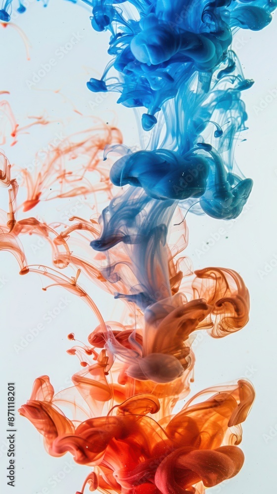 Fototapeta premium Ink in Water: Hypnotic Ripples and Spreading Droplets