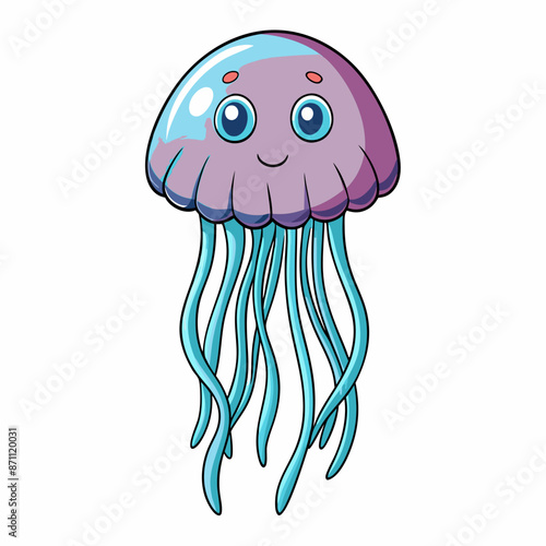 ai generated,jellyfish, marine creature, ocean life, sea animals, tentacles, underwater, gelatinous, stingers, cnidarians, bioluminescent, transparent, poisonous, drifting, plankton, ocean currents, 