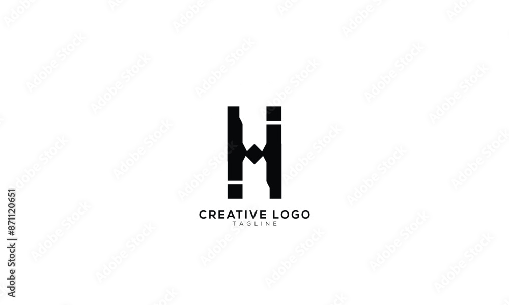 HI IH Abstract initial monogram letter alphabet logo design HI IH Abstract initial monogram letter alphabet logo design