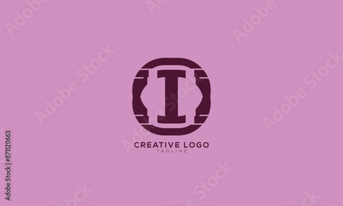 IO OI Abstract initial monogram letter alphabet logo design