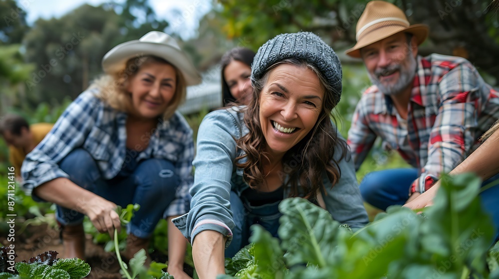 A group of friends of various ages participate in a community garden. Laughter and teamwork fill the air as they plant vegetables, celebrating the beauty of connection and sustainability. A group of friends of various ages participate in a community garden. Laughter and teamwork fill the air as they plant vegetables, celebrating the beauty of connection and sustainability.