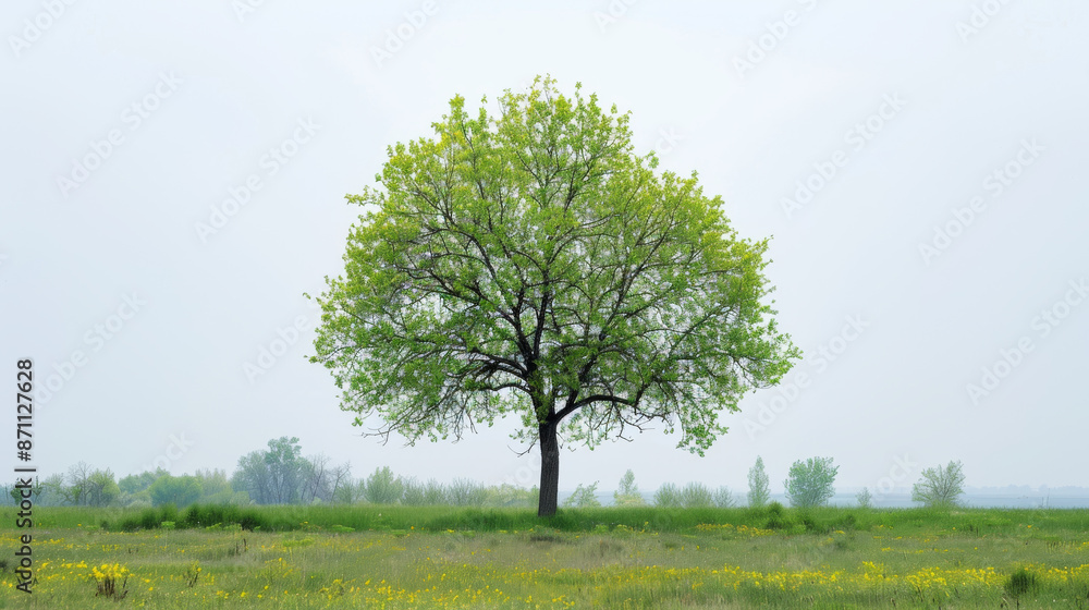 Fototapeta premium A tree in the newly planted area