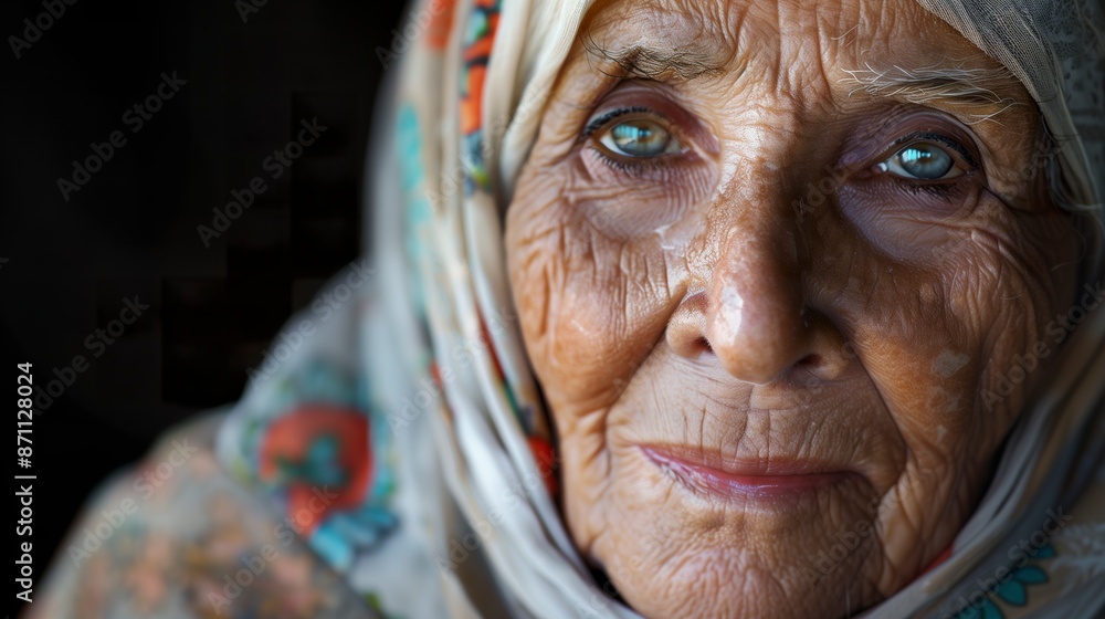 Visual representation of Sarah, wife of Abraham. Portrait of Sara at 75