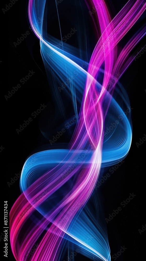 Obraz premium Luminous Paths: Captivating Blue Light Trails in Abstract Photography