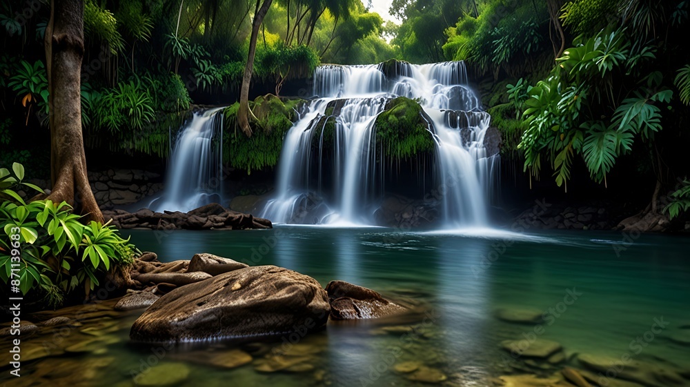 Waterfall in the forest Waterfall in the forest