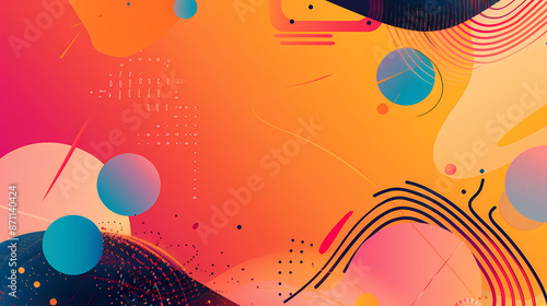 Vibrant Abstract Background Vector with Colorful Gradients and Shapes