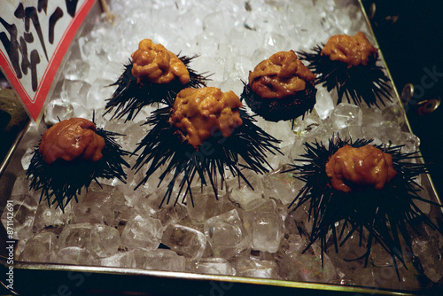 Sea Urchin sold at Nishiki Market in Kyoto
 photo