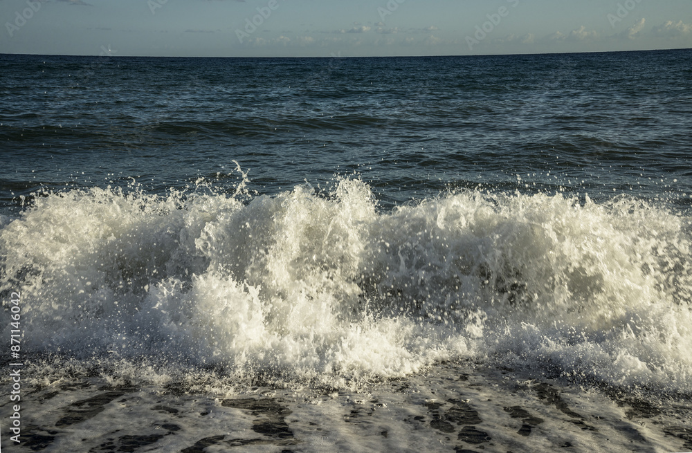 summer seething sea wave