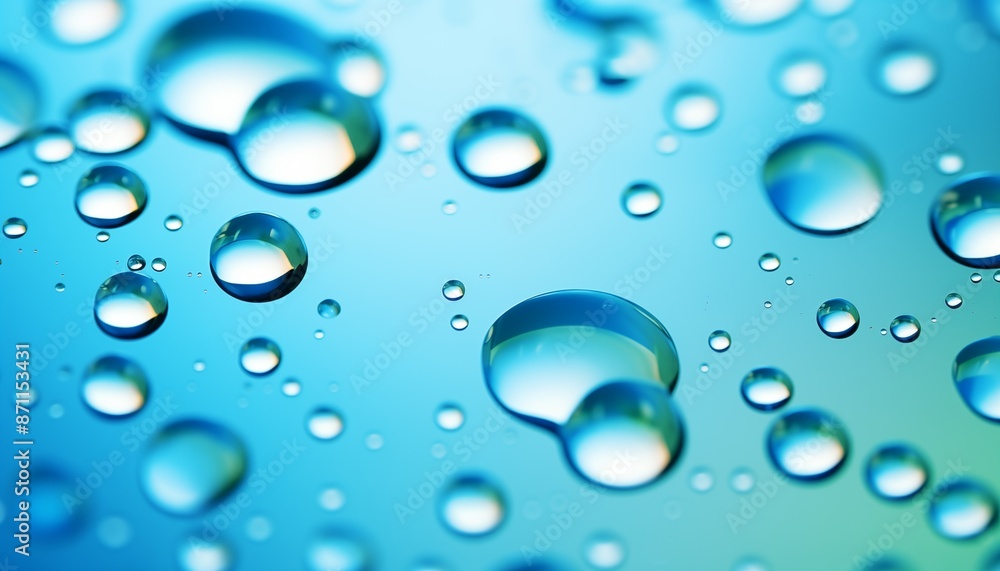 water drops on blue background water drops on blue background