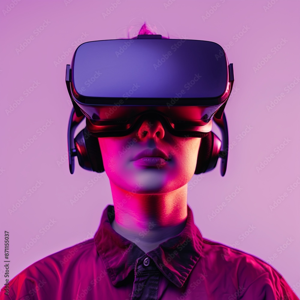 an image of a person using VR and AR googles an image of a person using VR and AR googles