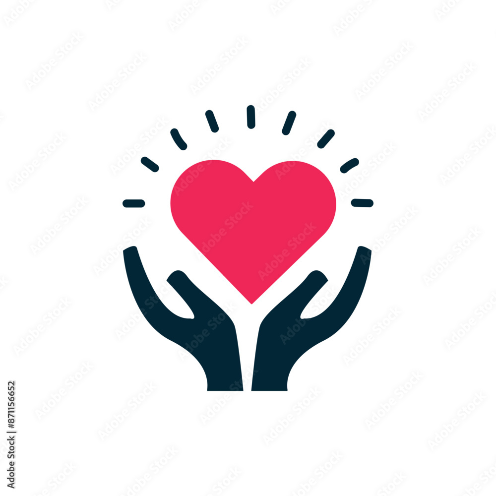 Red and black medical heart icon illustration, Hand drawn hearts. Abstract Vector medical symbol icon. Red and black medical heart icon illustration, Hand drawn hearts. Abstract Vector medical symbol icon.
