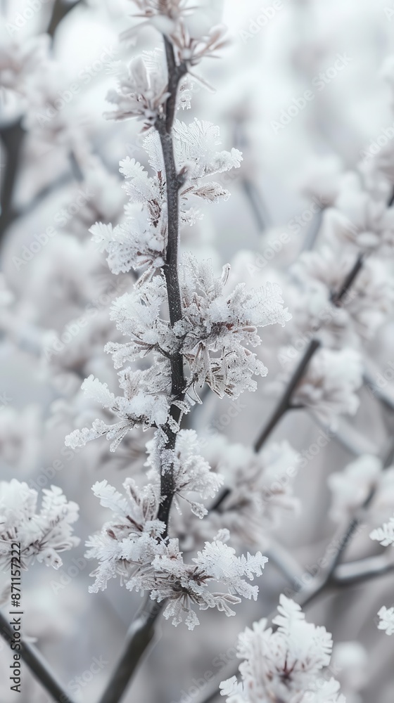 close up of a plant with frost on it close up of a plant with frost on it