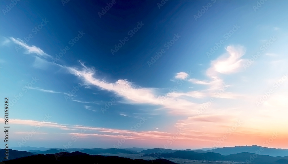 Obraz premium 夕焼けの美しい景色