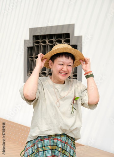 Mandala asian artist outdoors photo