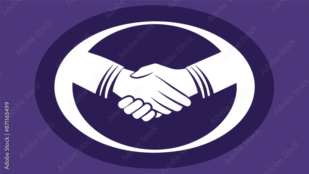 Obraz premium 🤝 Stylized Handshake Image | Symbol of Partnership, Agreement, & Collaboration | Vector Illustration