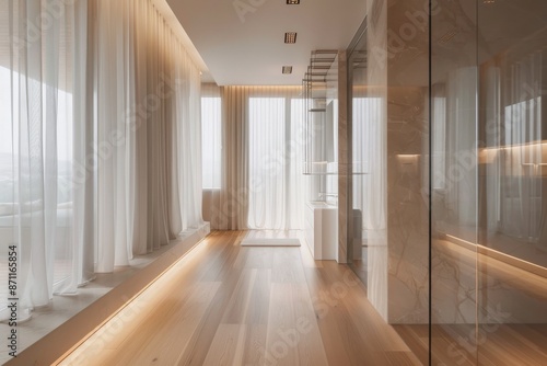 Interior of modern luxury hotel room,. © Igor
