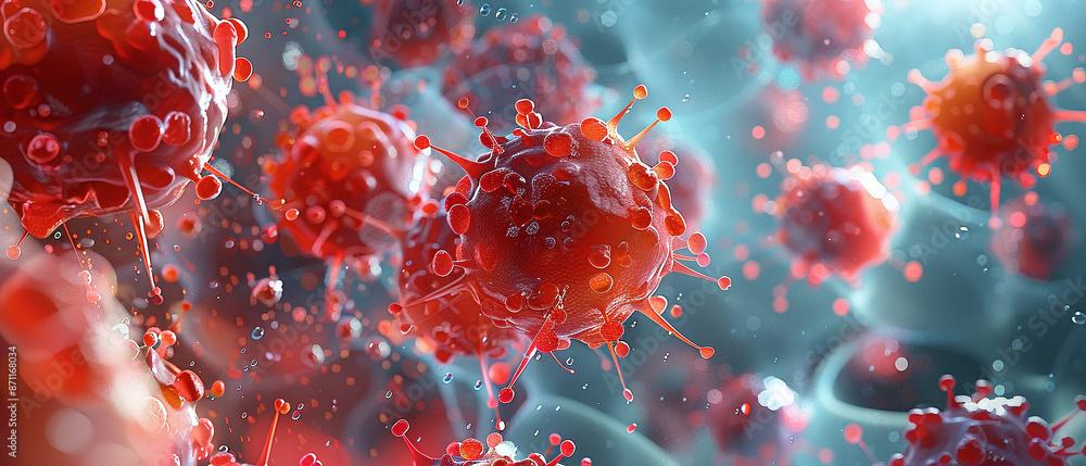 Close-Up of Red Cells with Spiky Structures
Close-Up of Red Cells with Spiky Structures