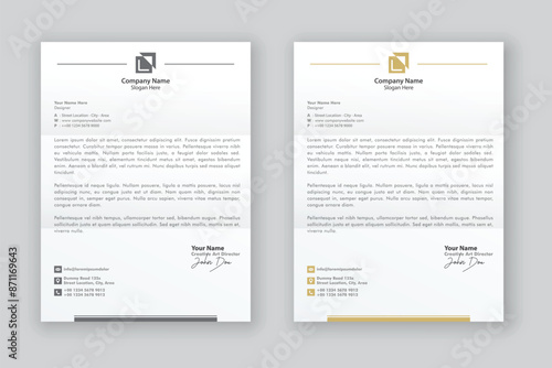 business corporate letterhead design template	