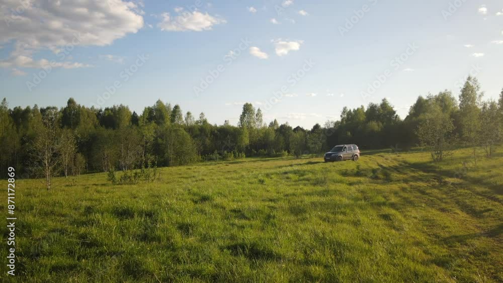 beautiful nature at the beginning of summer at the moment of evening sunset. 4k video of excellent quality, unique material for design and creation of works beautiful nature at the beginning of summer at the moment of evening sunset. 4k video of excellent quality, unique material for design and creation of works