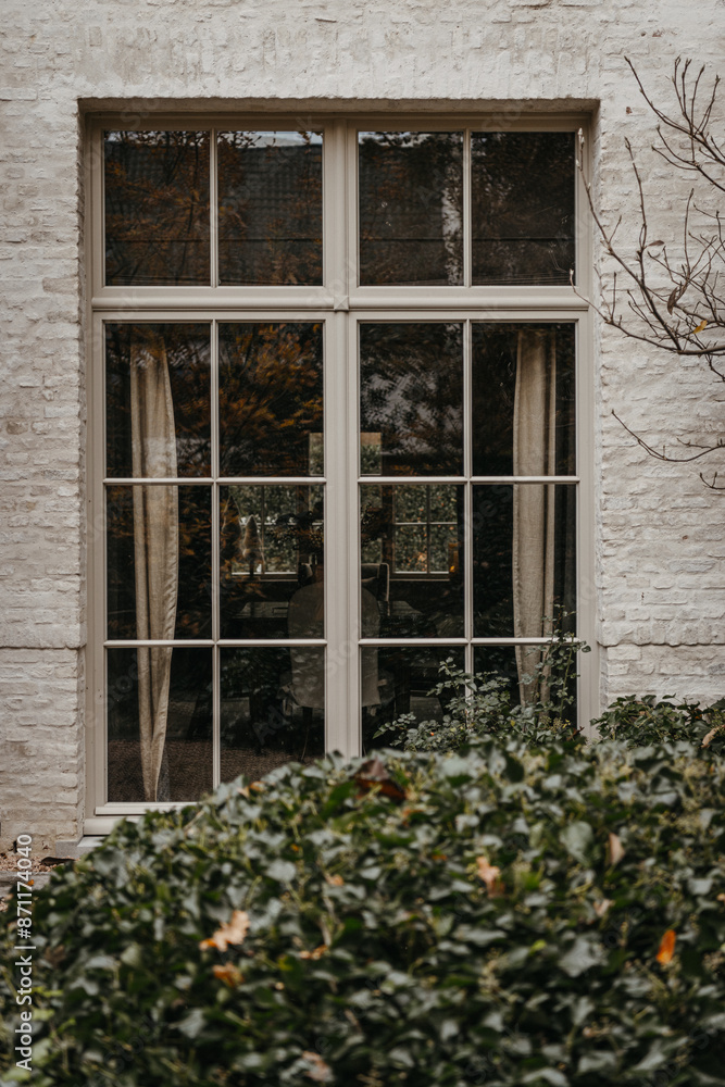 Traditional European Window Design in Garden Traditional European Window Design in Garden