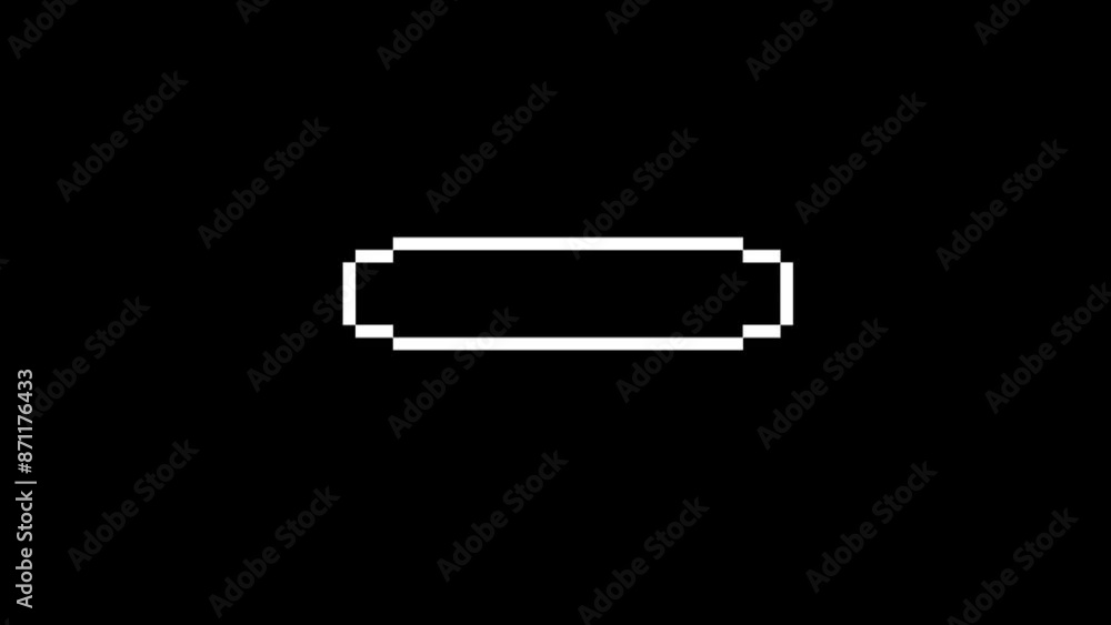 Pixel Art Speech Box. Dialogue Box. pixel art, black background and ...